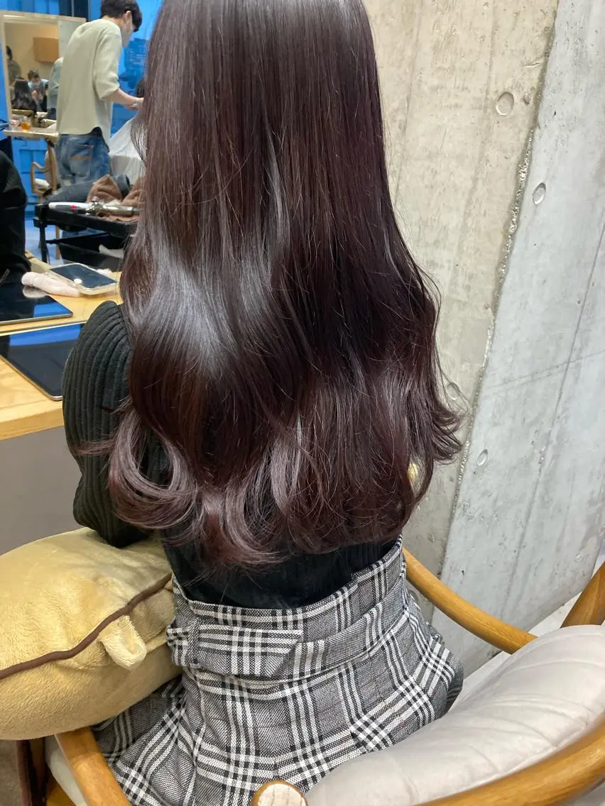 ロング ヘアカラー トリートメント ✨色持ちの良い艶 カラー✨蟹江真世のヘアスタイル