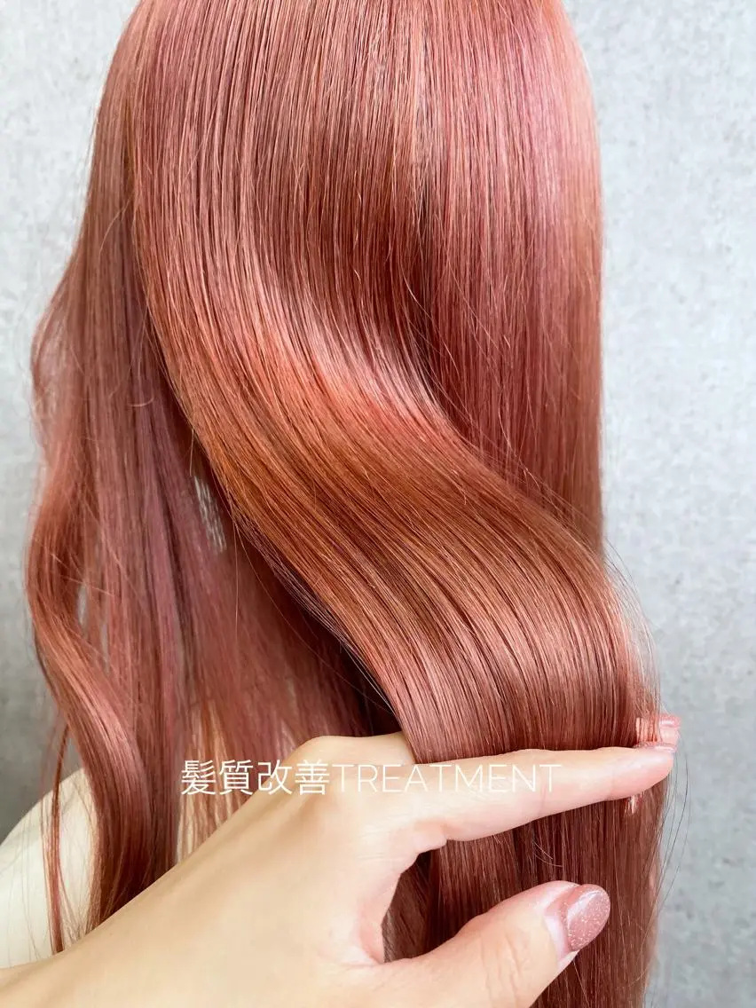 ロング カラー ブリーチ ケアブリーチ 髪質改善 ヨシンモリ 韓国風ヘア YUKA🐻❄️ 🎀当日予約ok/のヘアスタイル