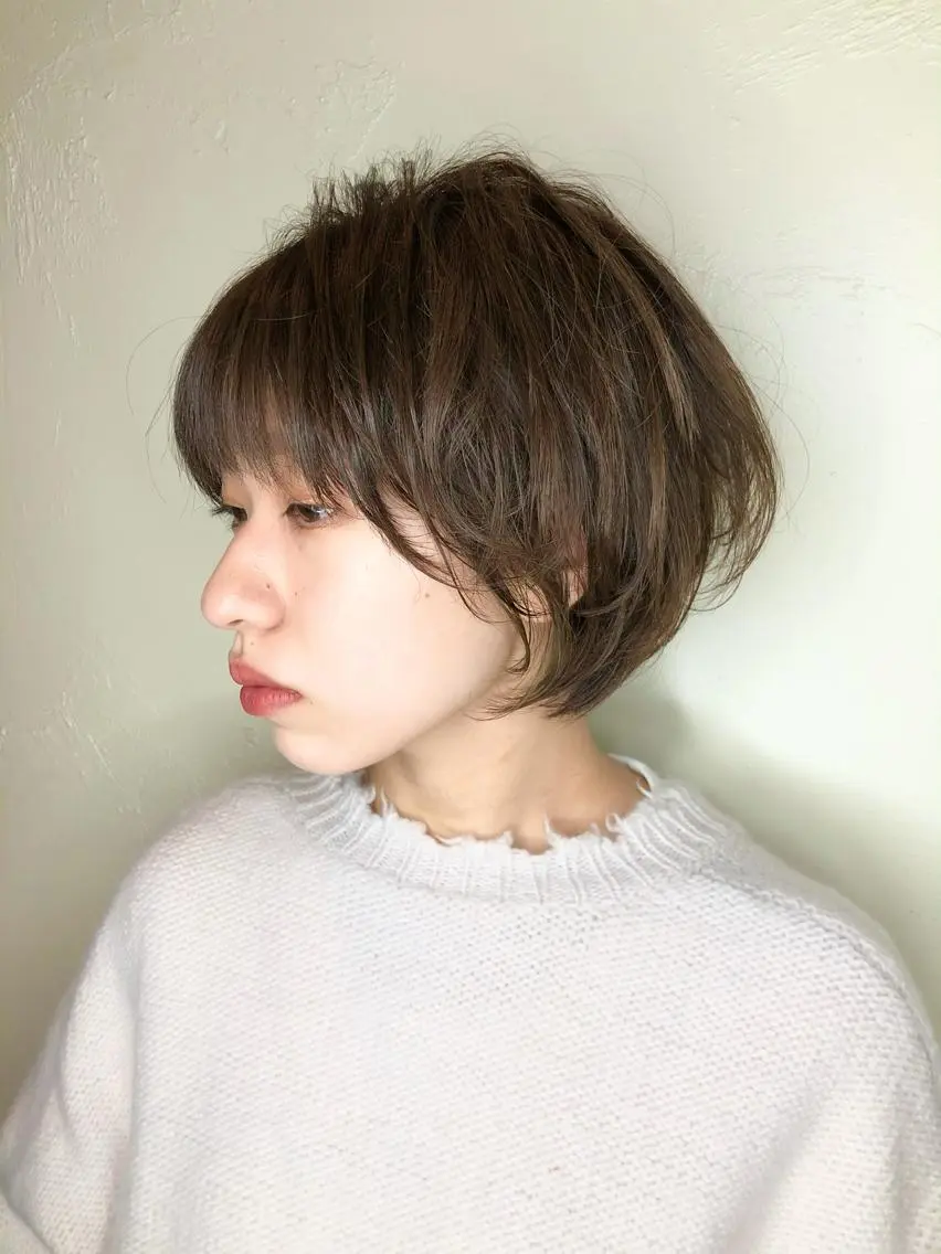 ショート カラー ショート/ボブ/ メンズ/縮毛矯正のヘアスタイル