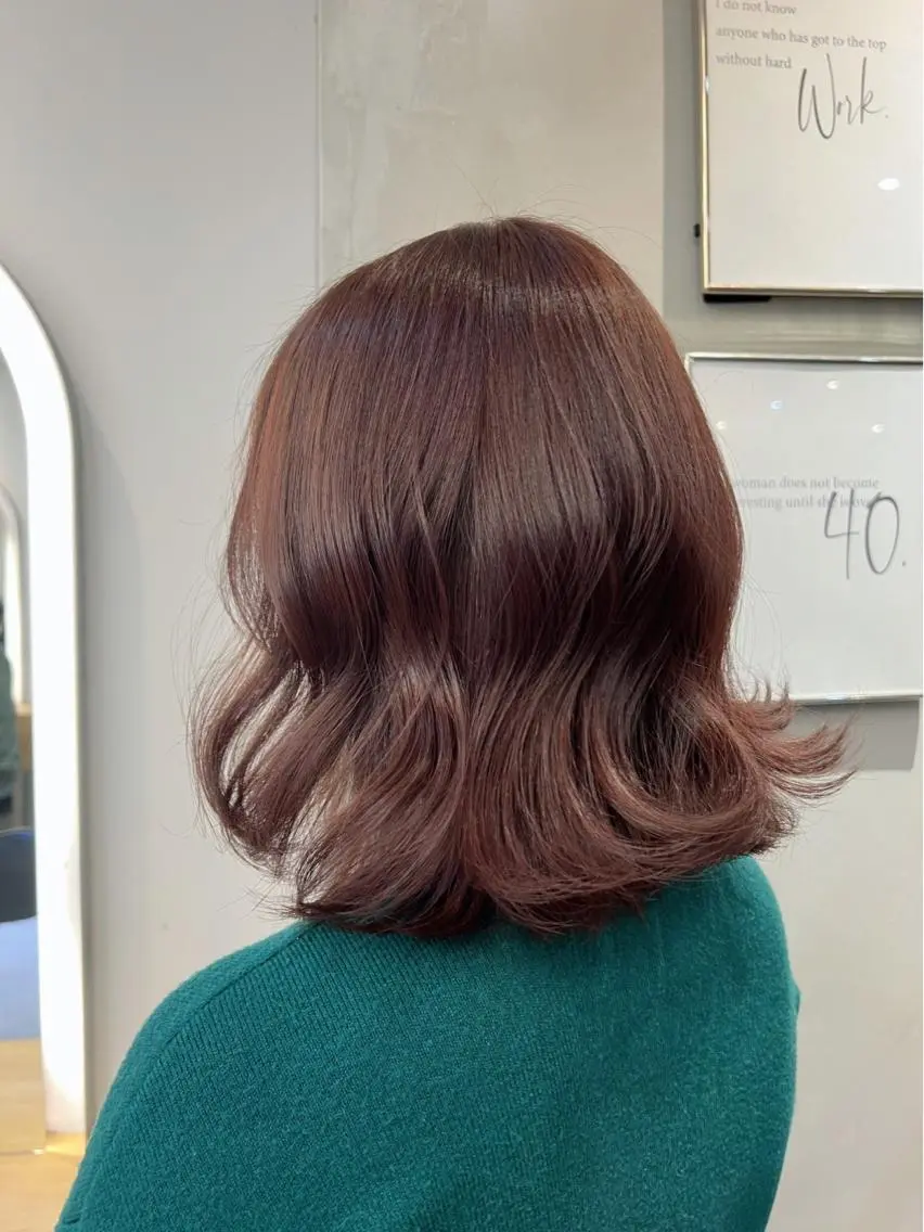 ミディアム カット ヘアカラー トリートメント ♡可愛い艶髪特化♡ 艶髪先生のヘアスタイル