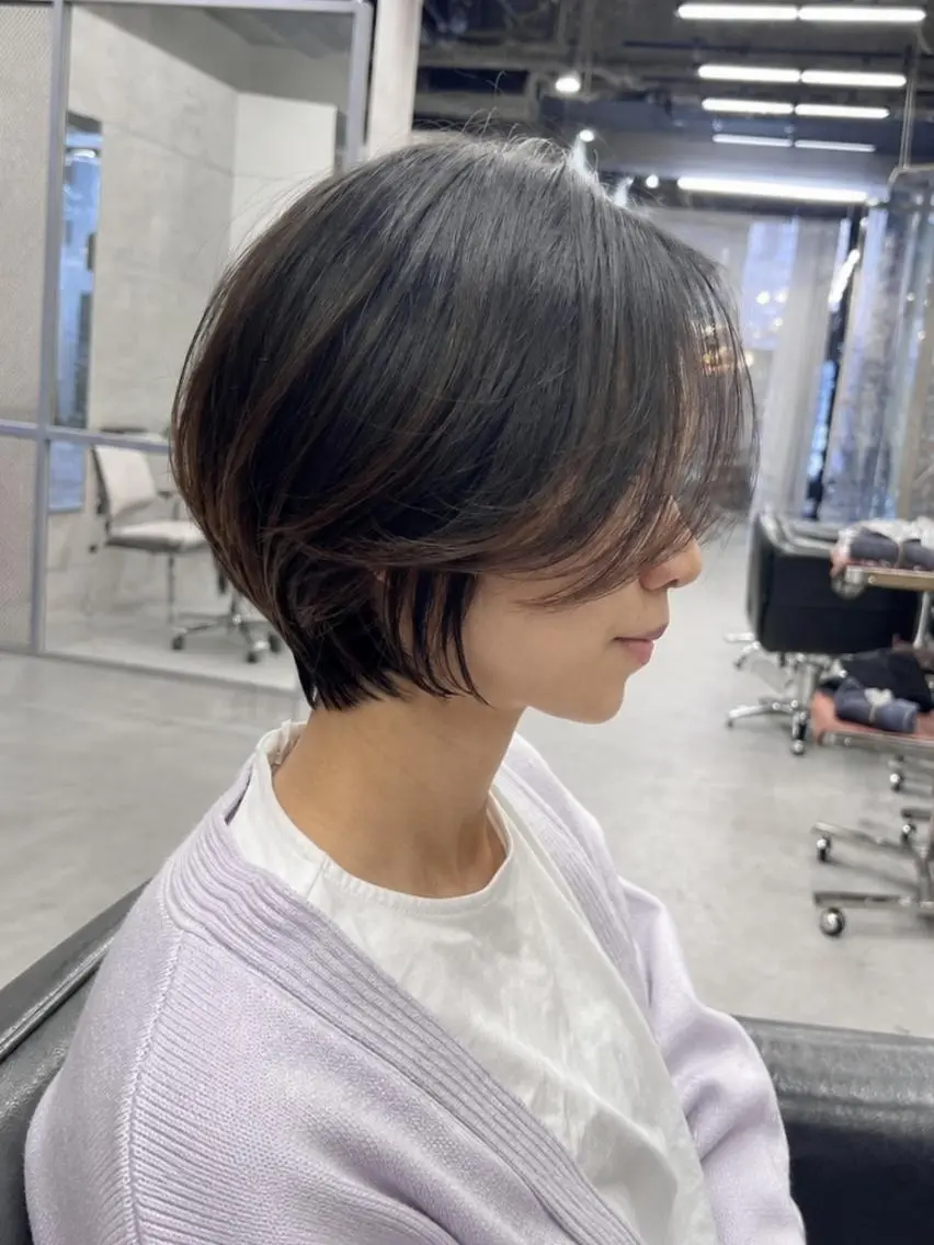 ショート ショートヘア 銀座｜ショート 曲がる縮毛矯正 渡部のヘアスタイル