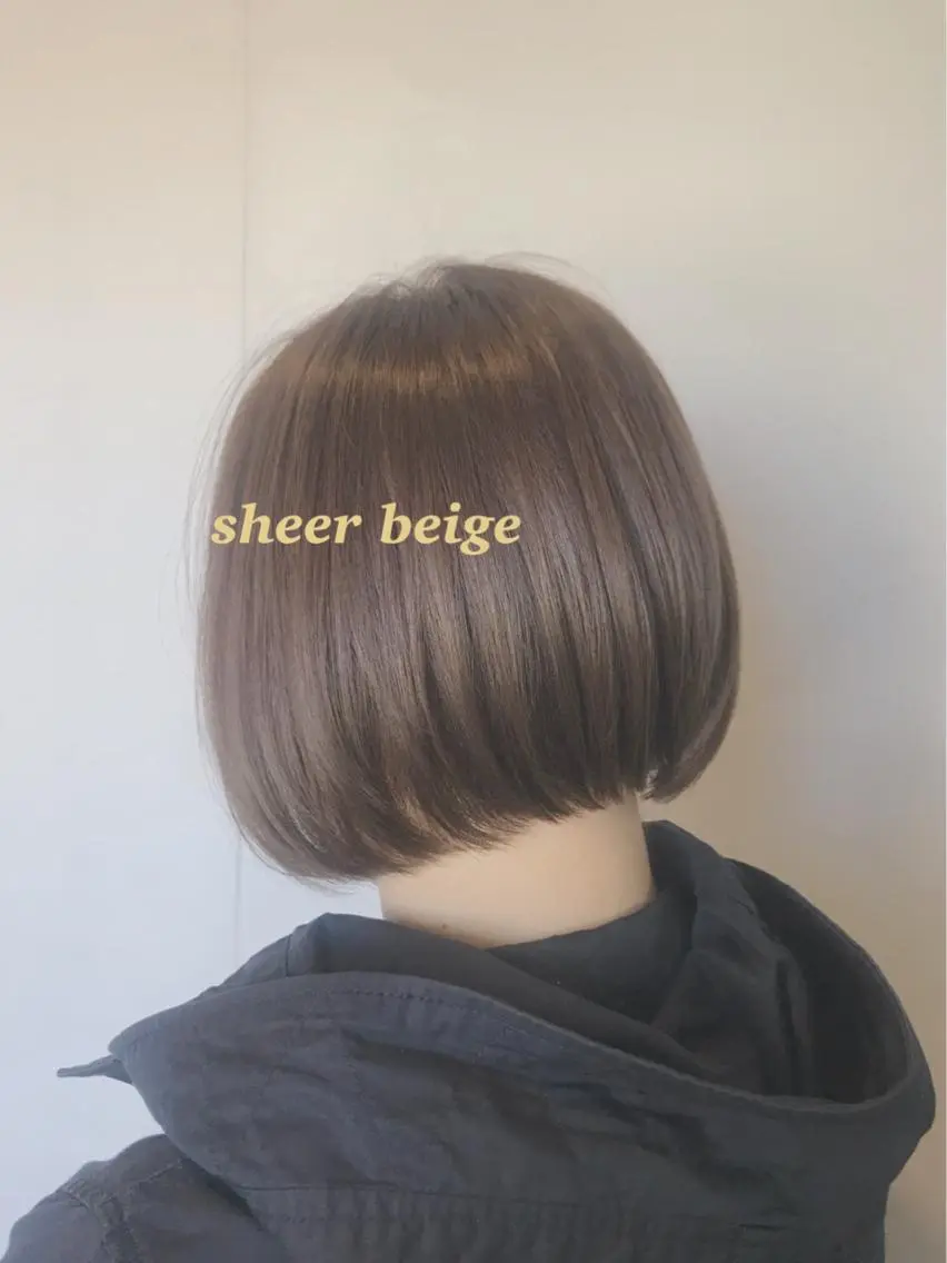 ショート カラー ヘアアレンジ ベージュカラー topstylist 芳賀みなみのヘアスタイル