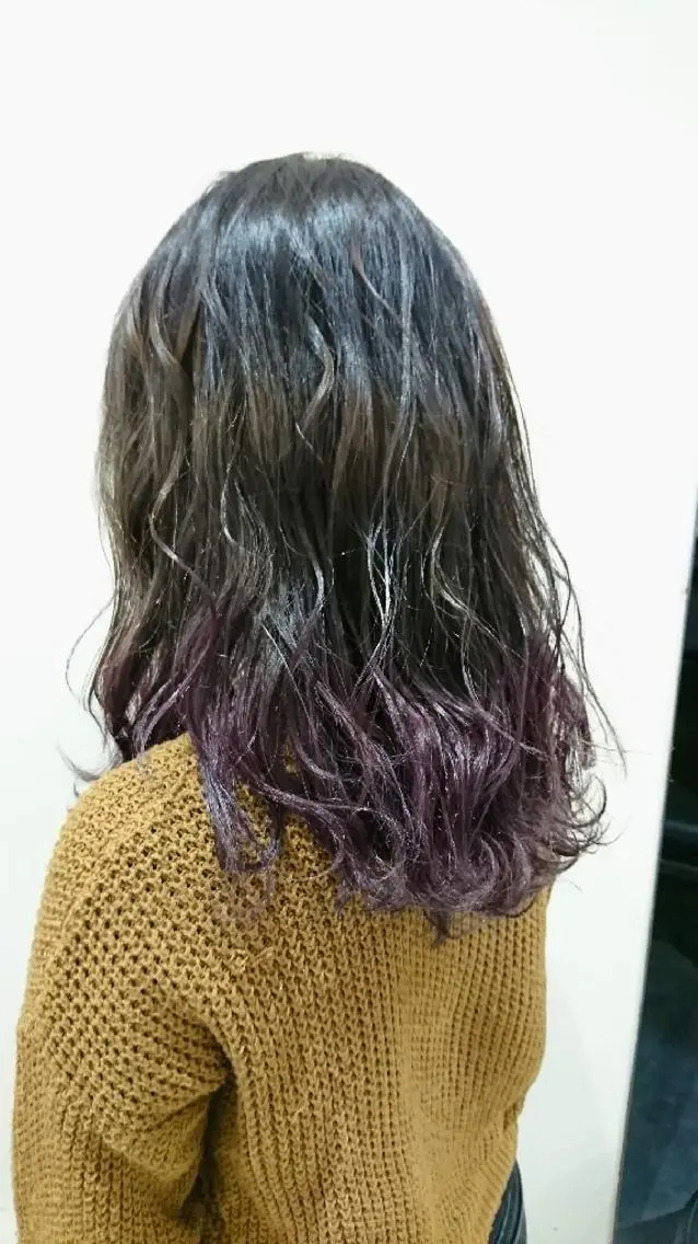 ロング ヘアアレンジ カラー ブリーチ グラデーションカラー バイオレットカラー 艶カラー/インナー /グラデ/大西小百合のヘアスタイル