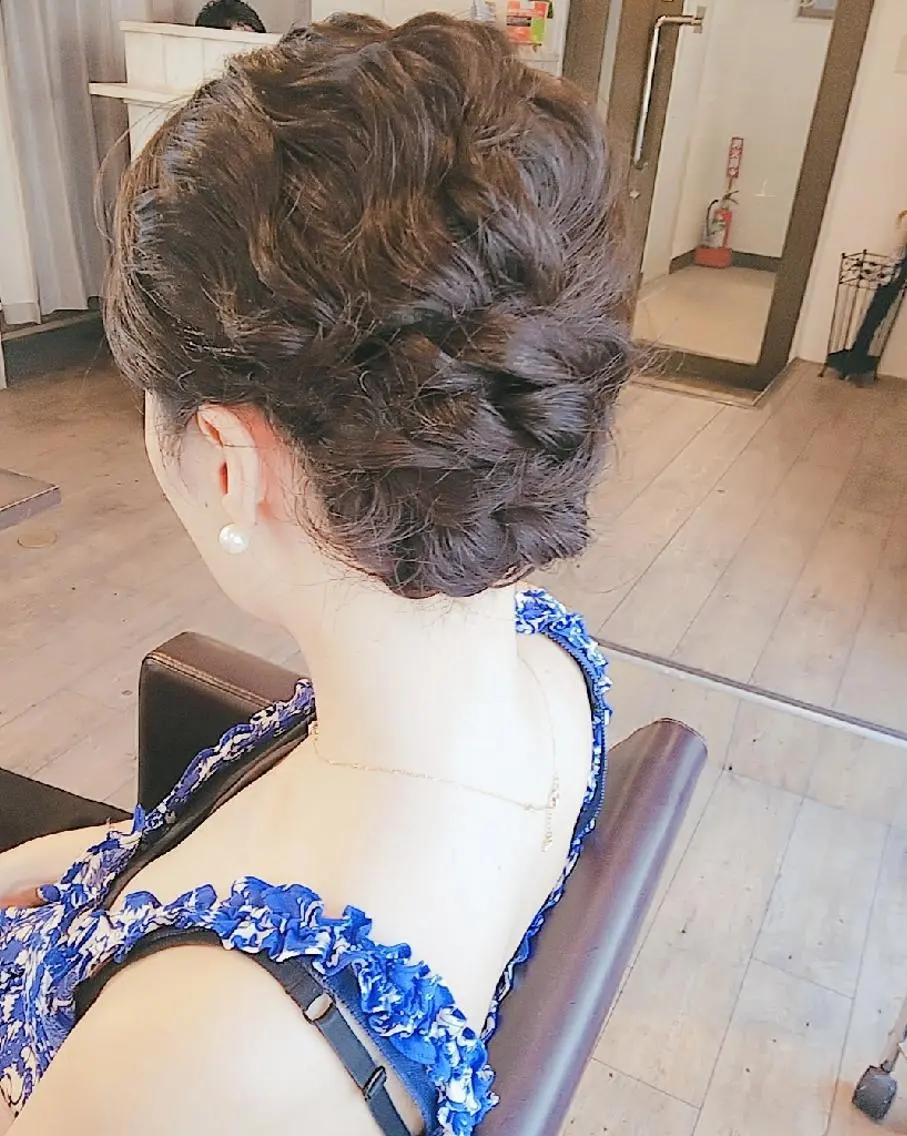 ロング ヘアアレンジ 浴衣 RU RIのヘアスタイル