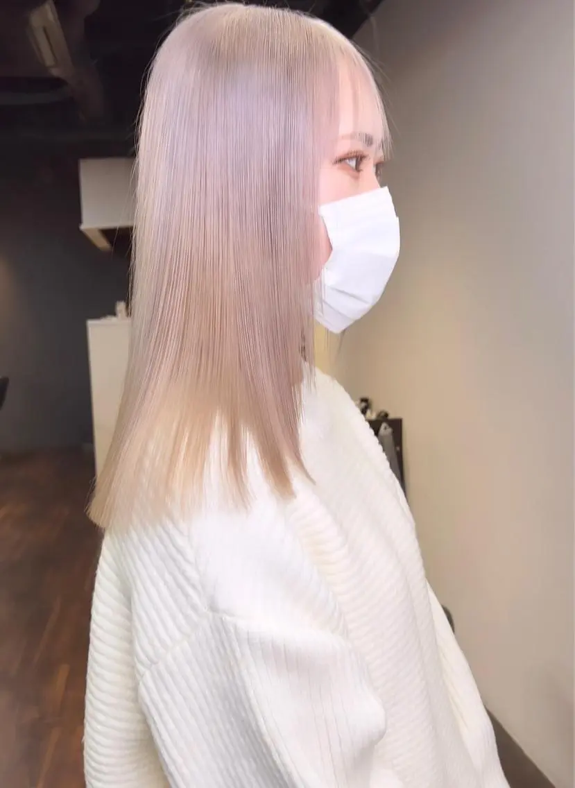 セミロング カラー ブリーチ ケアブリーチ ダブルカラー ハイトーンカラー イルミナカラー 🧡色落ちまで2度 楽しめる🧡ヨシキのヘアスタイル