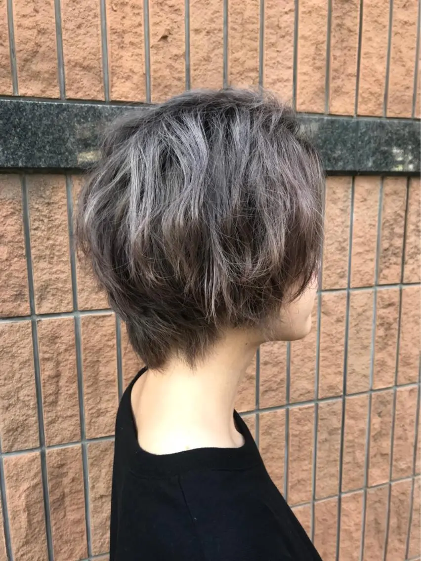ショート 艶カラー/フェイス レイヤー/たむのヘアスタイル
