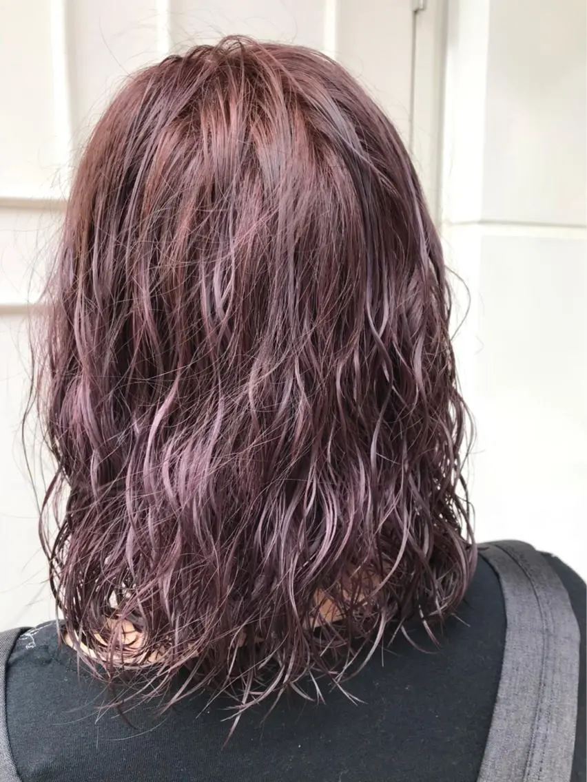 ミディアム カラー グラデーションカラー パープルカラー Blanco Color&Careのヘアスタイル