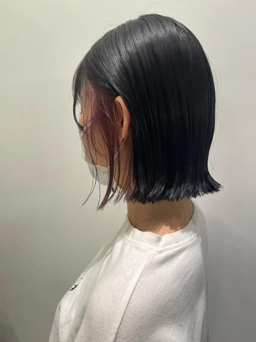 ショート カラー イヤリングカラー グレージュ ピンクカラー ✨透明感カラー✨ 🦖佐々木未来🦕のヘアスタイル