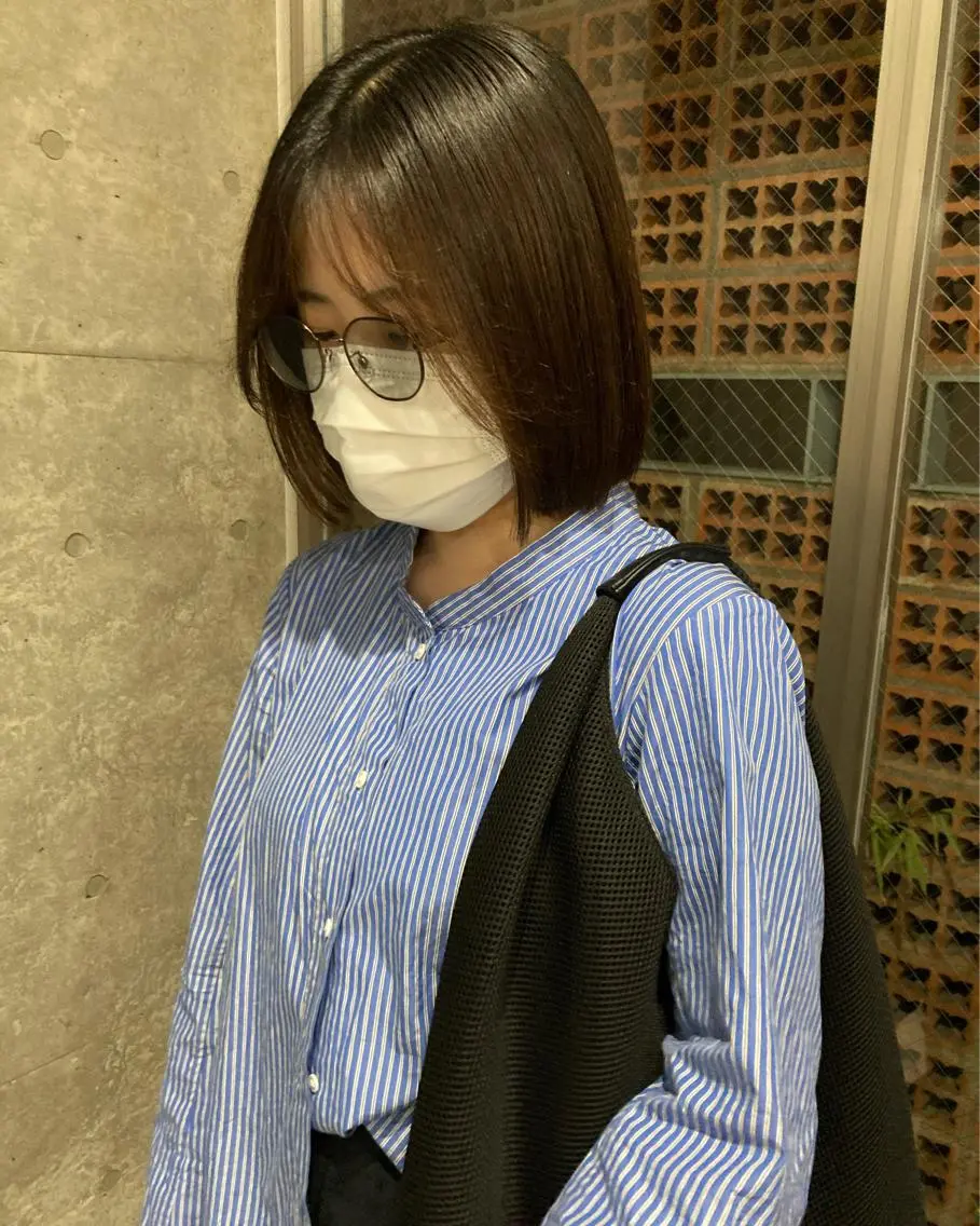 ショート 切りっぱなしボブ ボブ カット ロングパーマ木村 ボブパーマのヘアスタイル