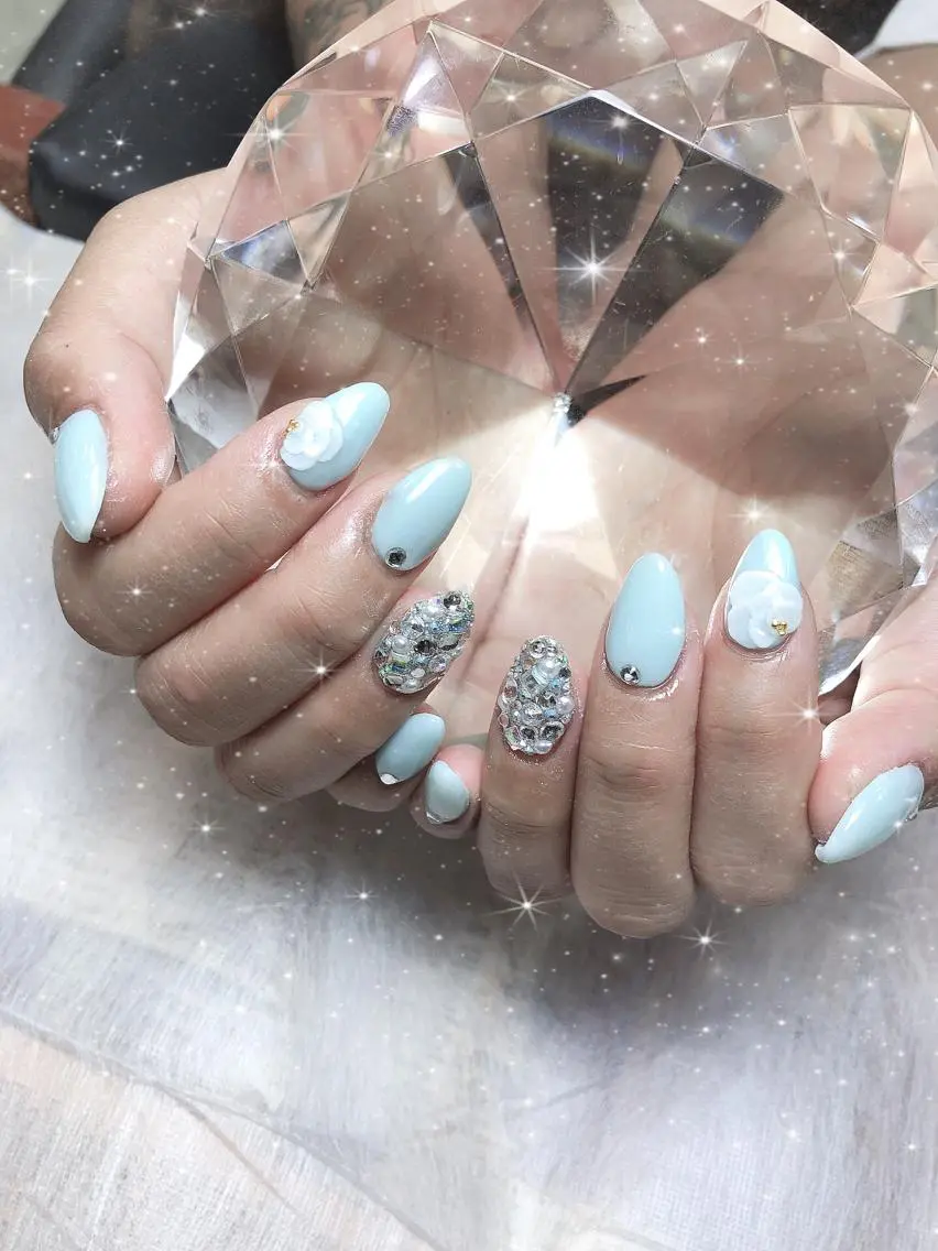 ミディアム ネイル ハンドネイル 《LB》ラブリエ Nail&eyeのマツエク・マツパデザイン