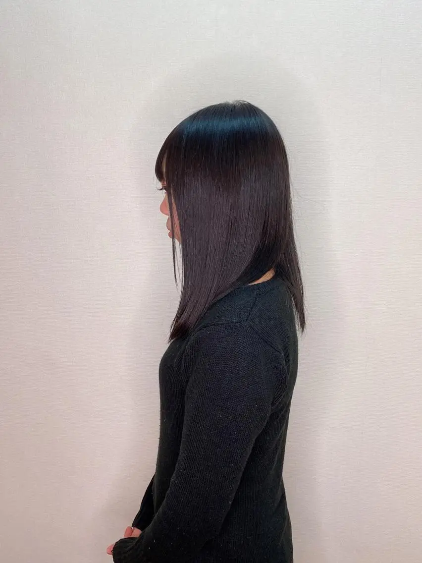 ミディアム カット 縮毛矯正 IN∞hair/ インヘアー/下伊福店のヘアスタイル