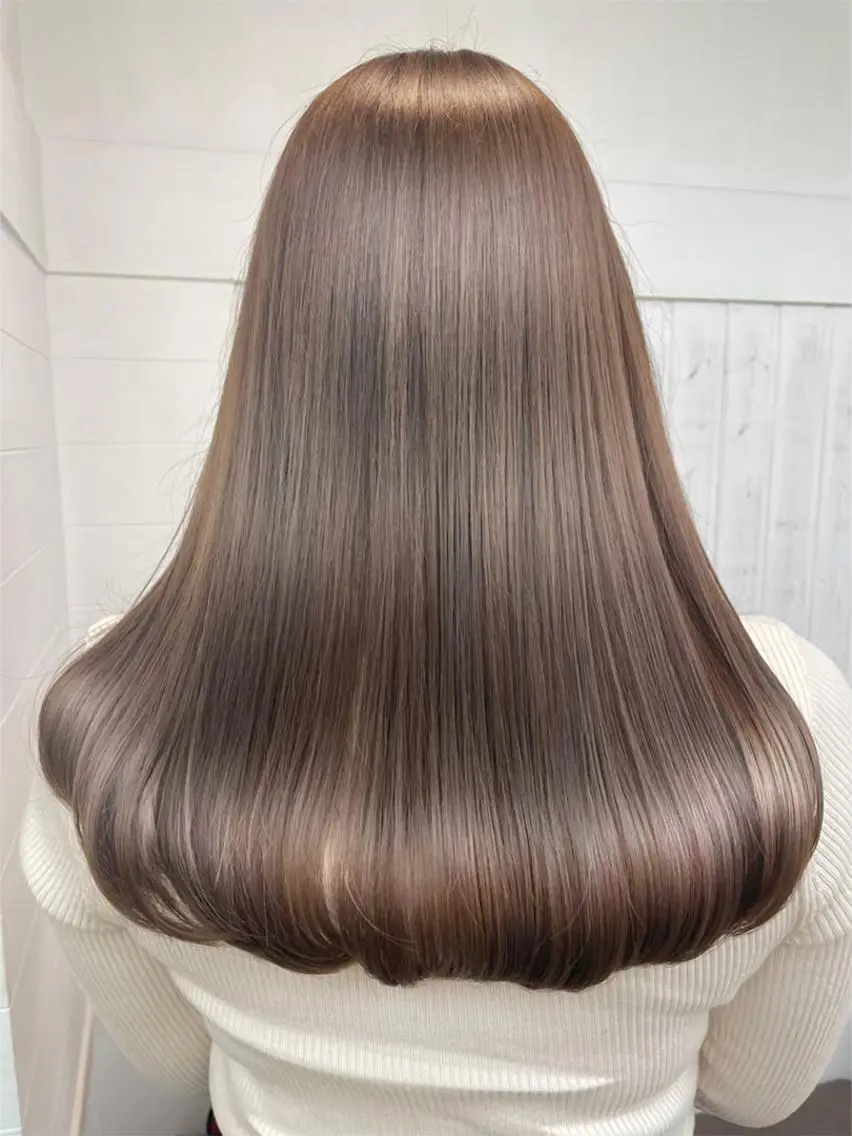 ロング カット ヘアカラー トリートメント 初めでも安心🌟 newi町田✂のヘアスタイル