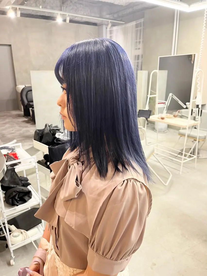 ミディアム カラー ヘアカラー 前橋 姫奈のヘアスタイル