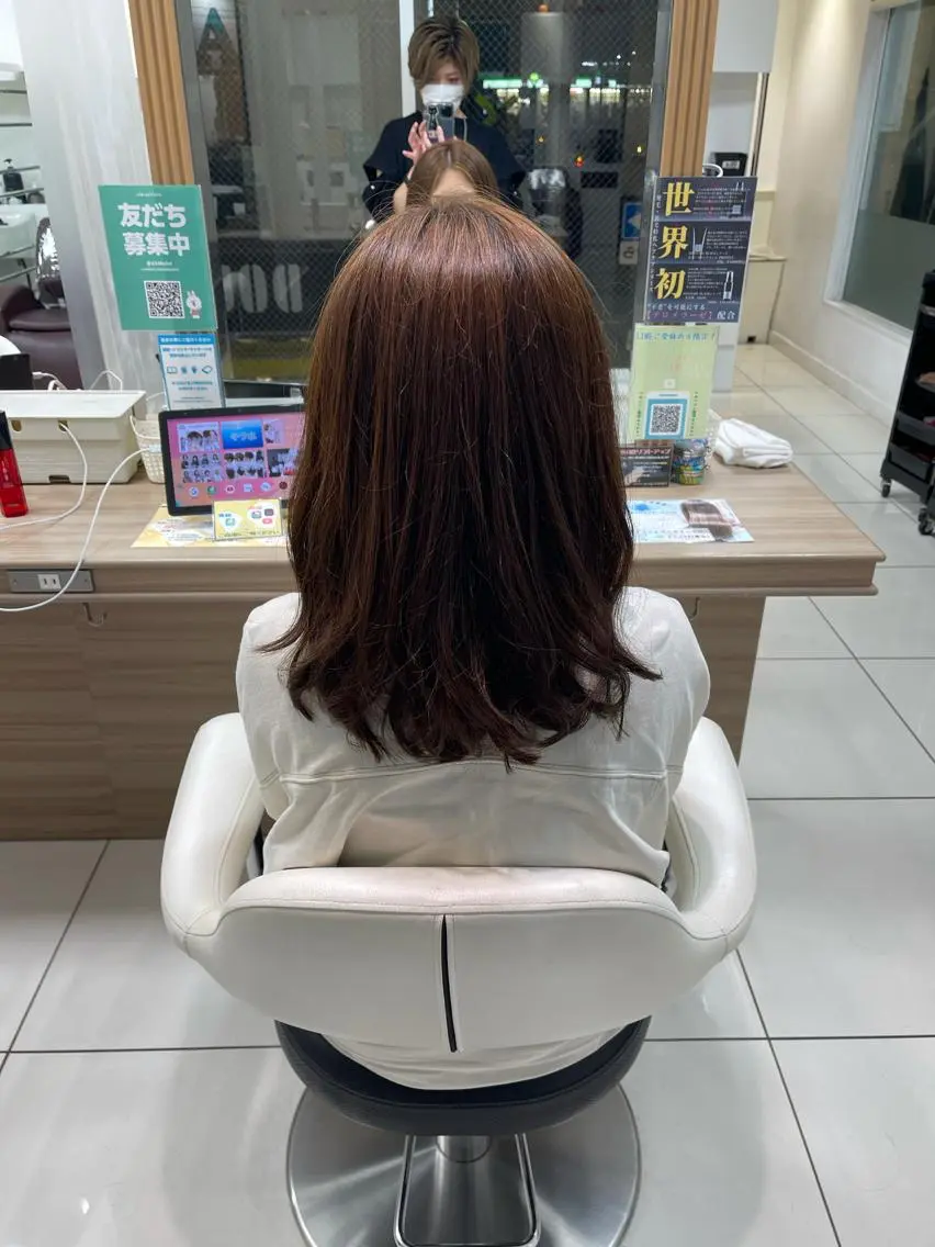 セミロング セミロングパーマ 藤原 亜美🤍のヘアスタイル