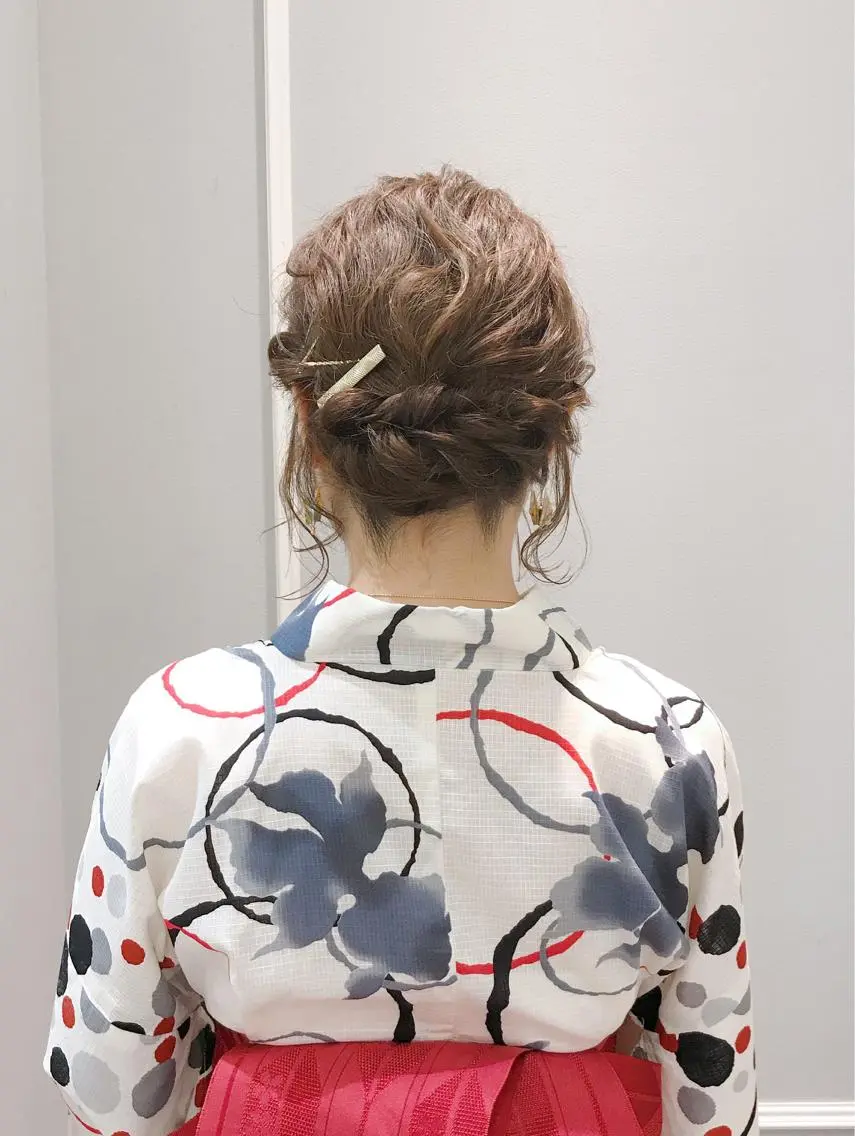 ショート ヘアアレンジ ボブ 浴衣 大人可愛いHair ❤︎Ayakoのヘアスタイル