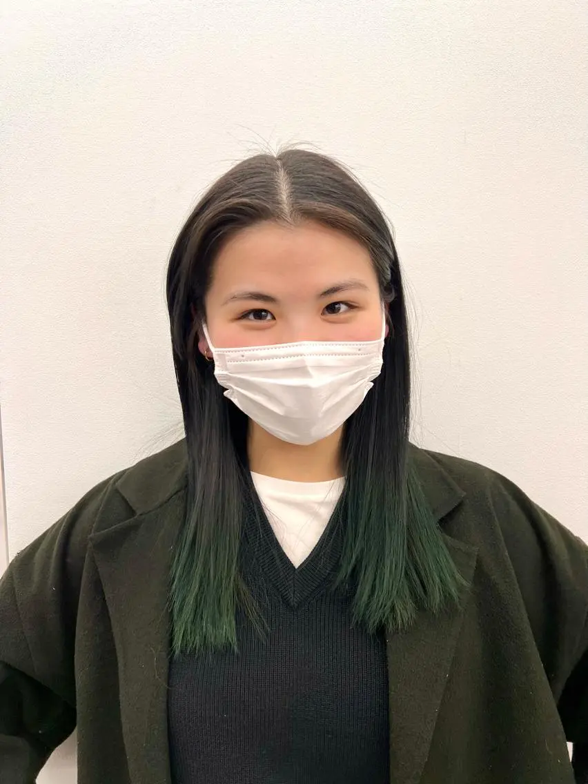 セミロング ヘアカラー トリートメント ハイトーン&髪質改善 ＆韓国エクステ🤎のヘアスタイル