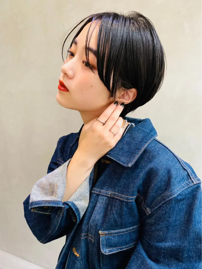 ショート 地毛風艶カラー🌿 喜多夏海のヘアスタイル