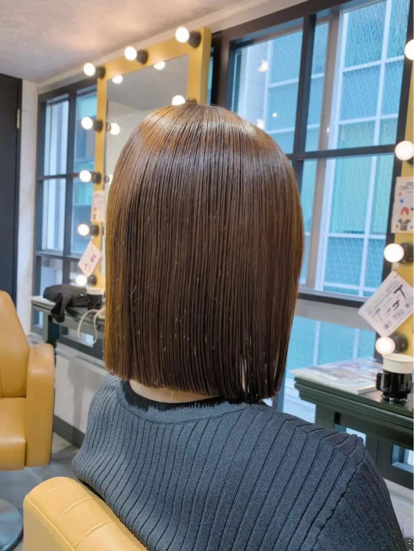 ショート カット 縮毛矯正 トリートメント 🍟ミニモ限定🍟 ai.stylistのヘアスタイル