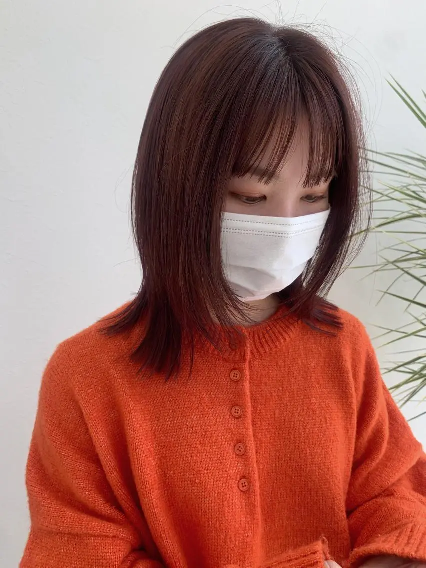 ミディアム 顔まわりレイヤー 顔周りカット レイヤーカット kitagawa mayuのヘアスタイル