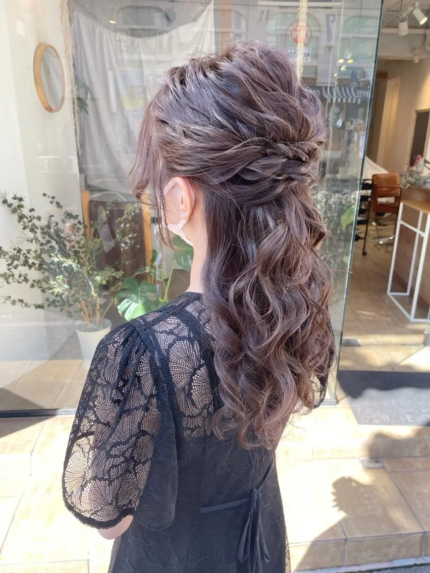 ロング ヘアセット ヘアアレンジ にいた かづしげのヘアスタイル
