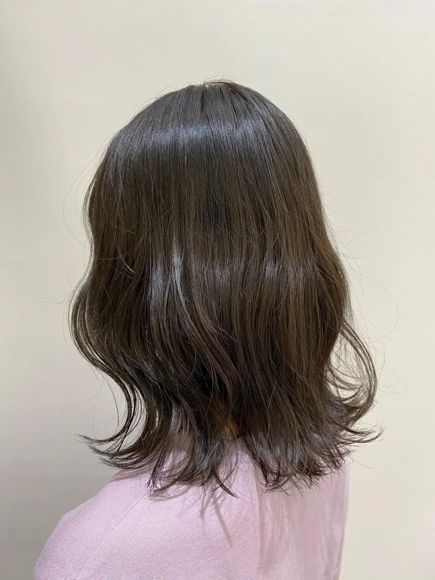 ミディアム カット ヘアカラー 似合わせボブ💓/ 美髪縮毛✨豊嶋龍佑のヘアスタイル