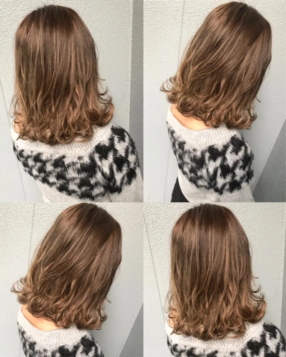 ミディアム ハイライト Loob.TOKYO MIYA🌈のヘアスタイル