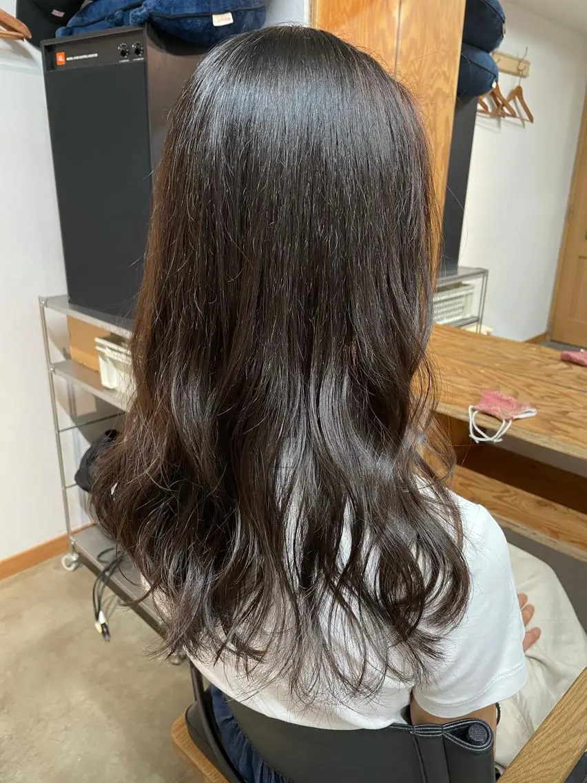 ロング カラー パーマ ヘアアレンジ 暖色ボブ 🍊rikakoのヘアスタイル