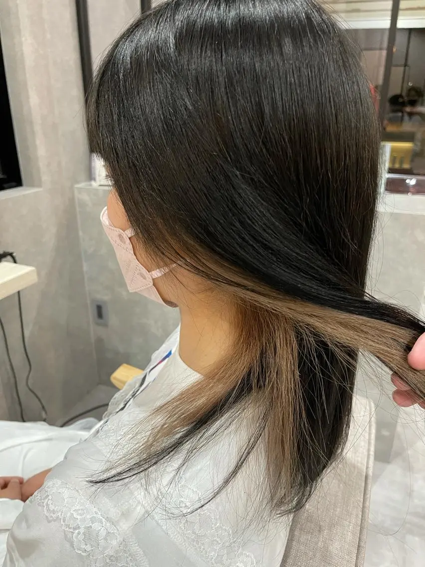 ミディアム カット ヘアカラー トリートメント 一ノ瀬 暁のヘアスタイル