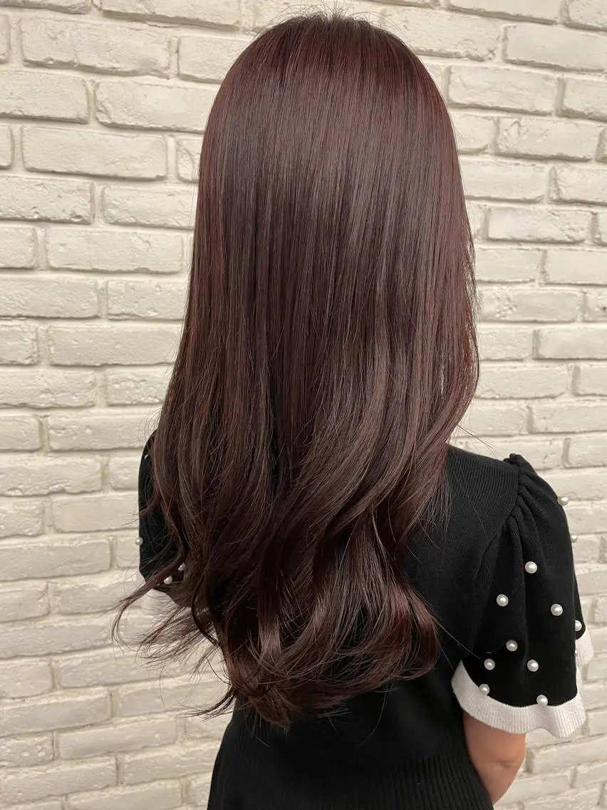 ロング カラー ブラウンカラー ピンクカラー ピンクブラウン ♡レイヤーボブ パーマ/うらら♡のヘアスタイル