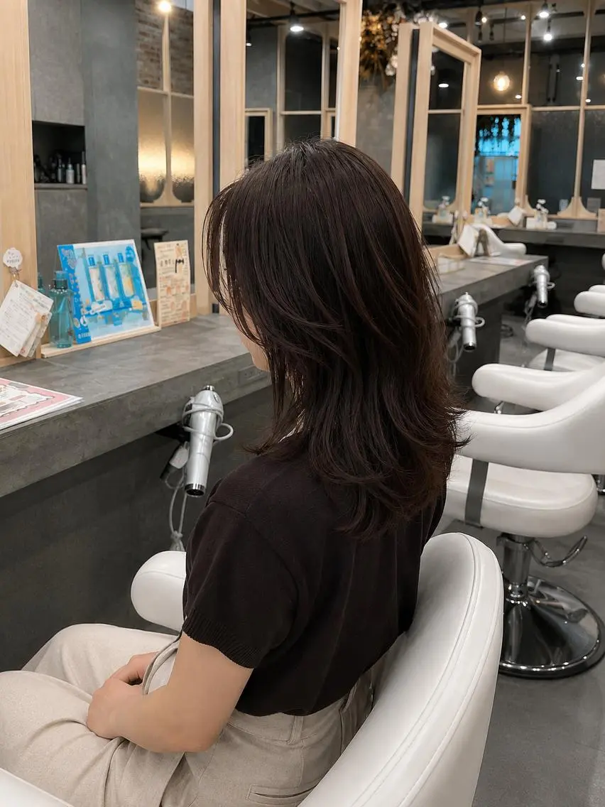 ロング 川畑 理花のヘアスタイル