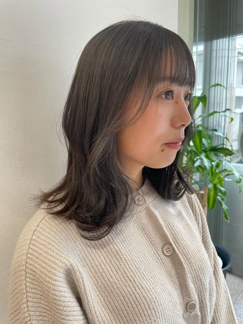 ミディアム 似合わせカット 迫留由弥のヘアスタイル