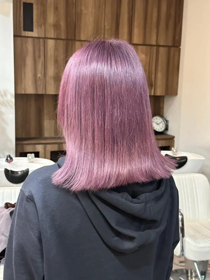 ミディアム カラー ブリーチ amie上尾【アミ】 RINAのヘアスタイル