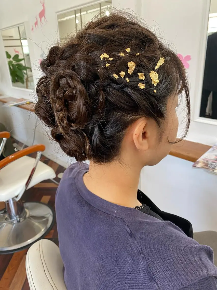 ロング ヘアアレンジ ヘアセット Kazaoka Saraのヘアスタイル