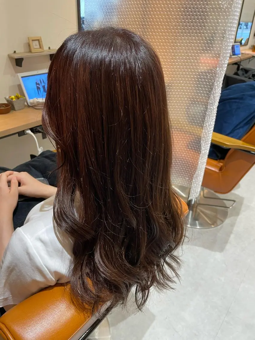 ロング カラー ヘアカラー 中田 サヤカのヘアスタイル
