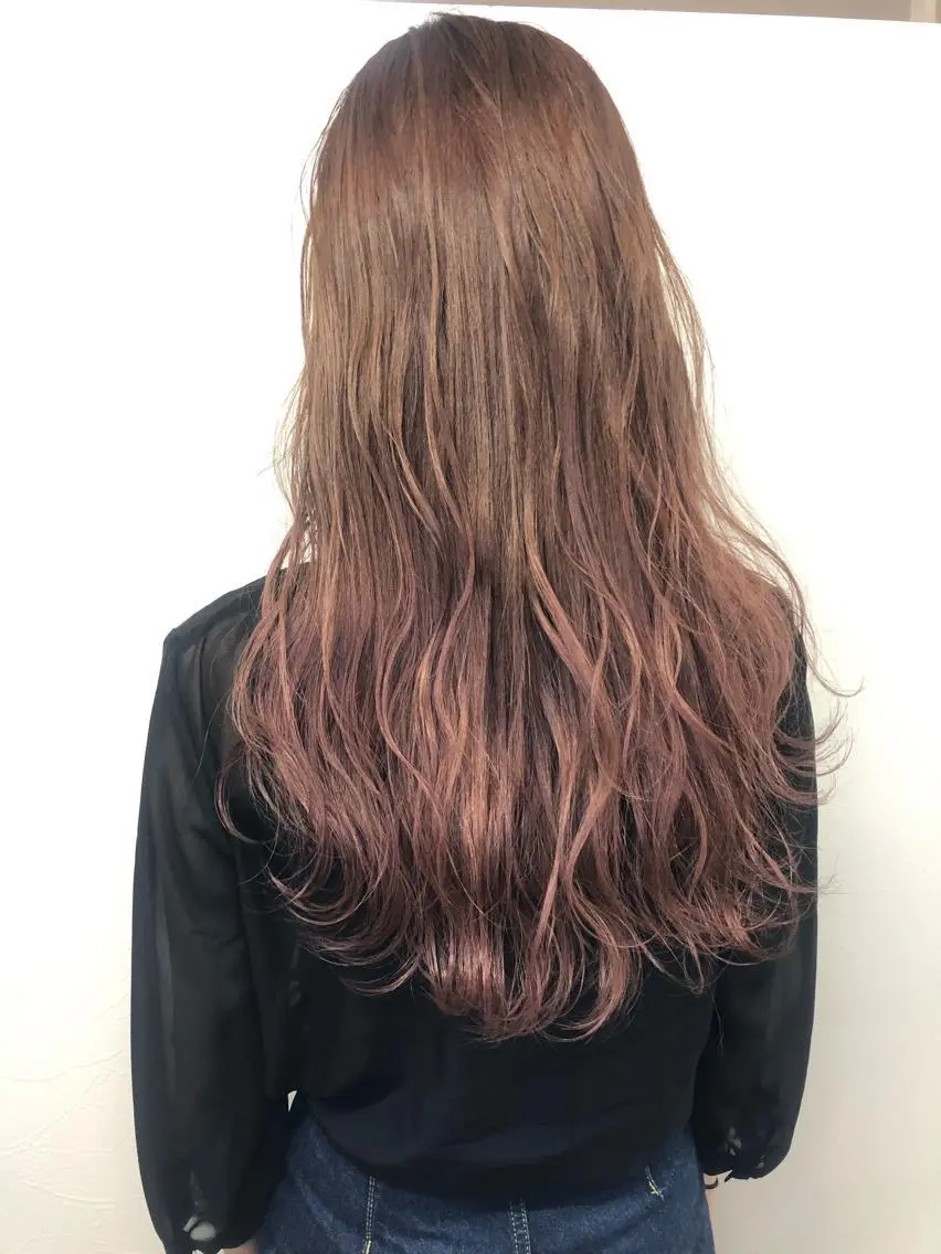 ロング カラー ヘアアレンジ ヘアカラー トリートメント Sol plusのヘアスタイル