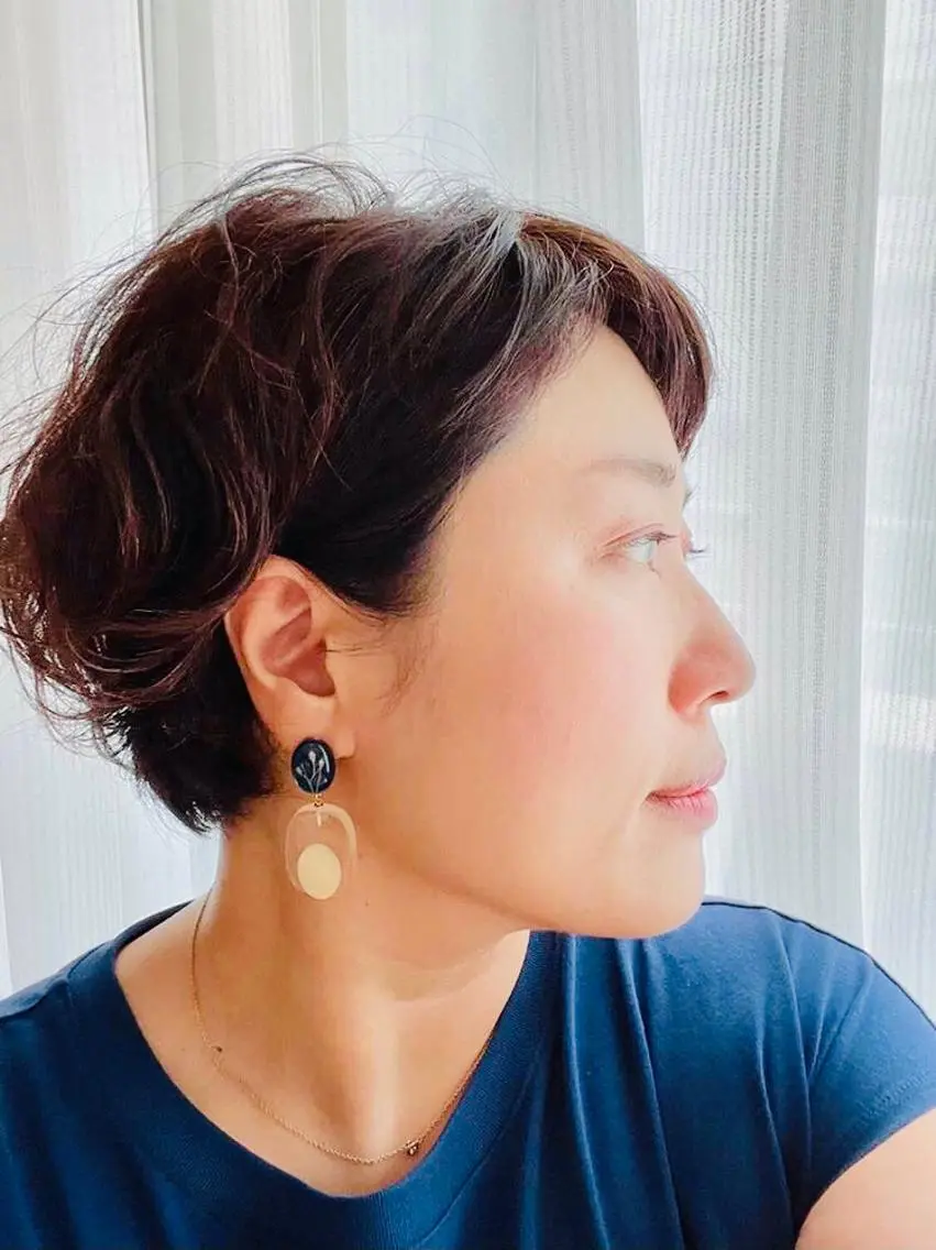ショート ヘアカラー ママ美容師 ＊ヒマワリのヘアスタイル