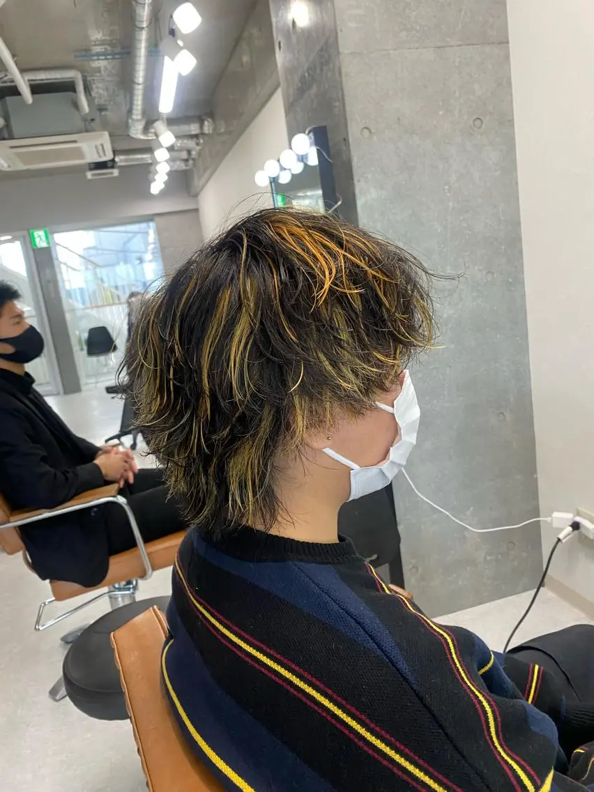 ミディアム カラー パーマ メンズパーマ/縮毛 /店長コハシ◎のヘアスタイル
