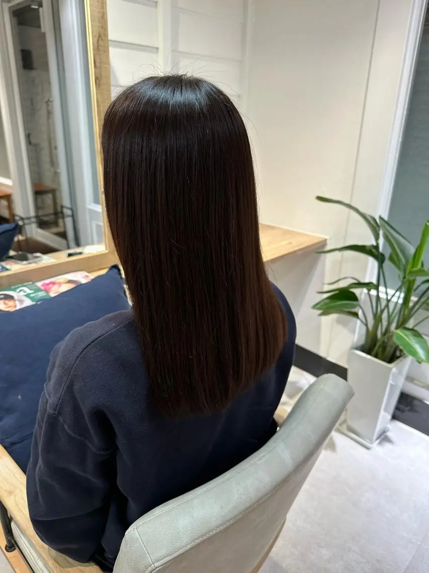 セミロング カラー ベージュカラー ブラウンカラー ブラウンベージュ Annie 吉田 裕美のヘアスタイル