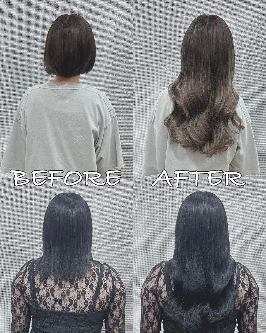 ロング カラー ヘアアレンジ シールエクステ バレイヤージュ ブリーチ ケアブリーチ ダブルカラー LIP 大阪本店 エクステ MISAのヘアスタイル
