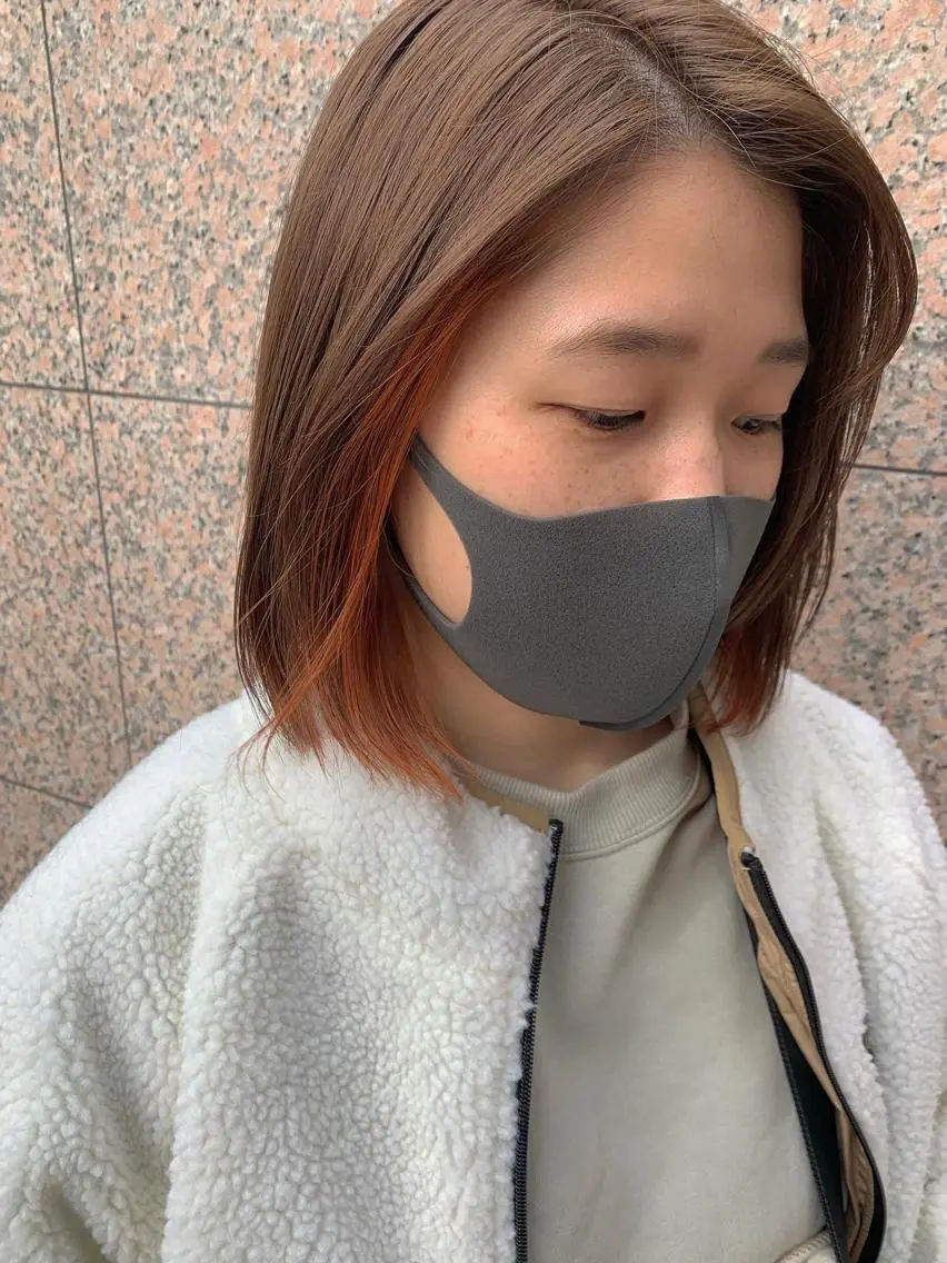 ミディアム 菅原リキヤ くびれレイヤーヘアのヘアスタイル