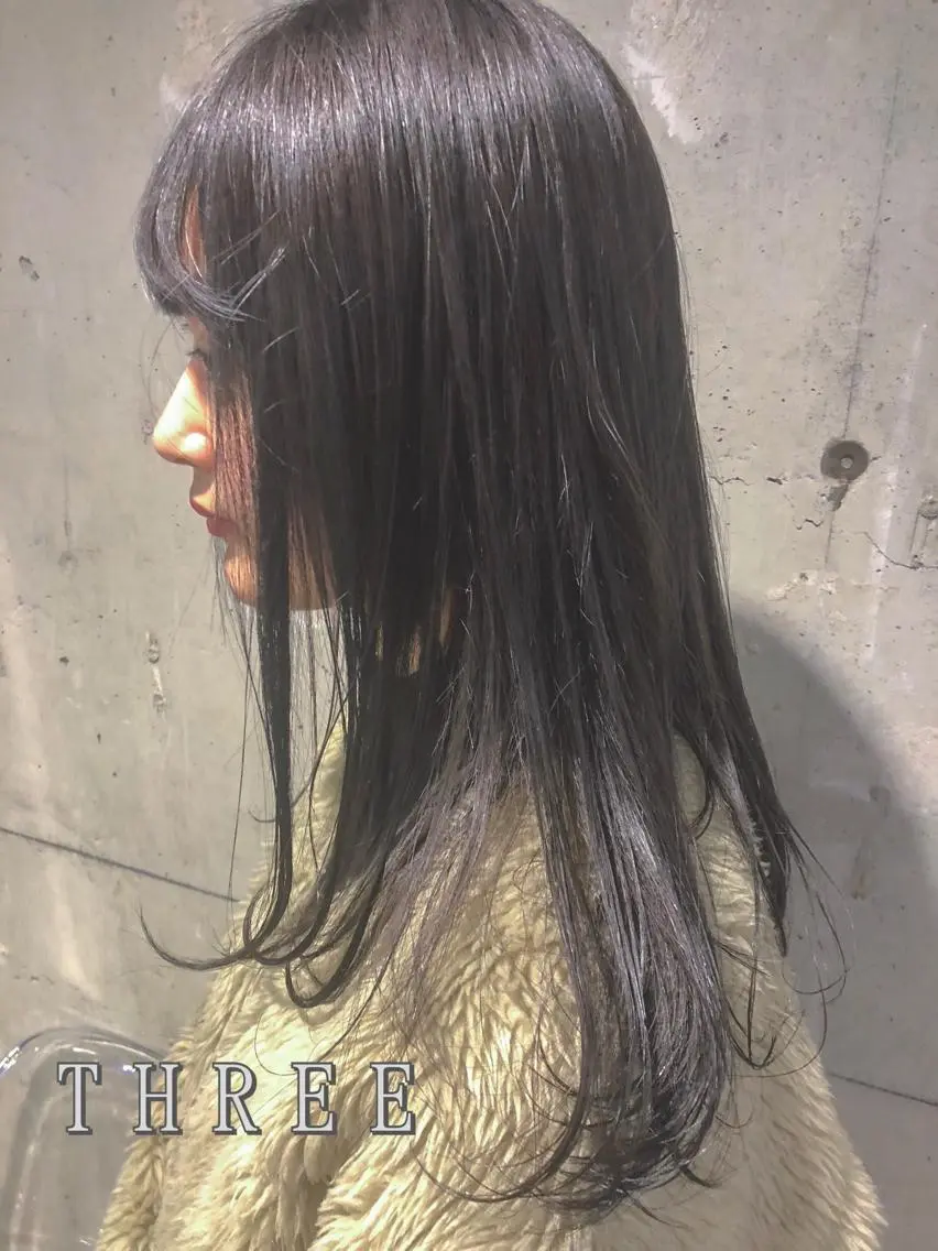 ミディアム カラー パーマ ブリーチ ブリーチなしカラー kenta GATTACAのヘアスタイル