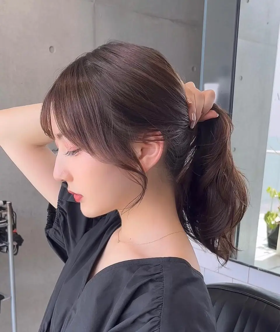 セミロング カット ヘアカラー トリートメント 🌫️大人韓国ヘア 🌫️naoyaのヘアスタイル