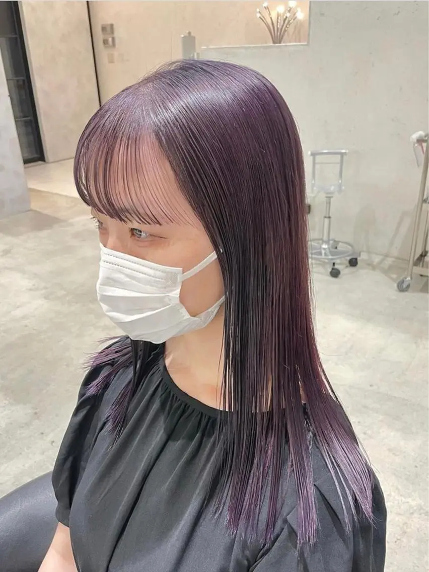 ロング カラー ブリーチ トリートメント ヘアカラー トリートメント DEAN ISLA 海外風ヘアサロンのヘアスタイル