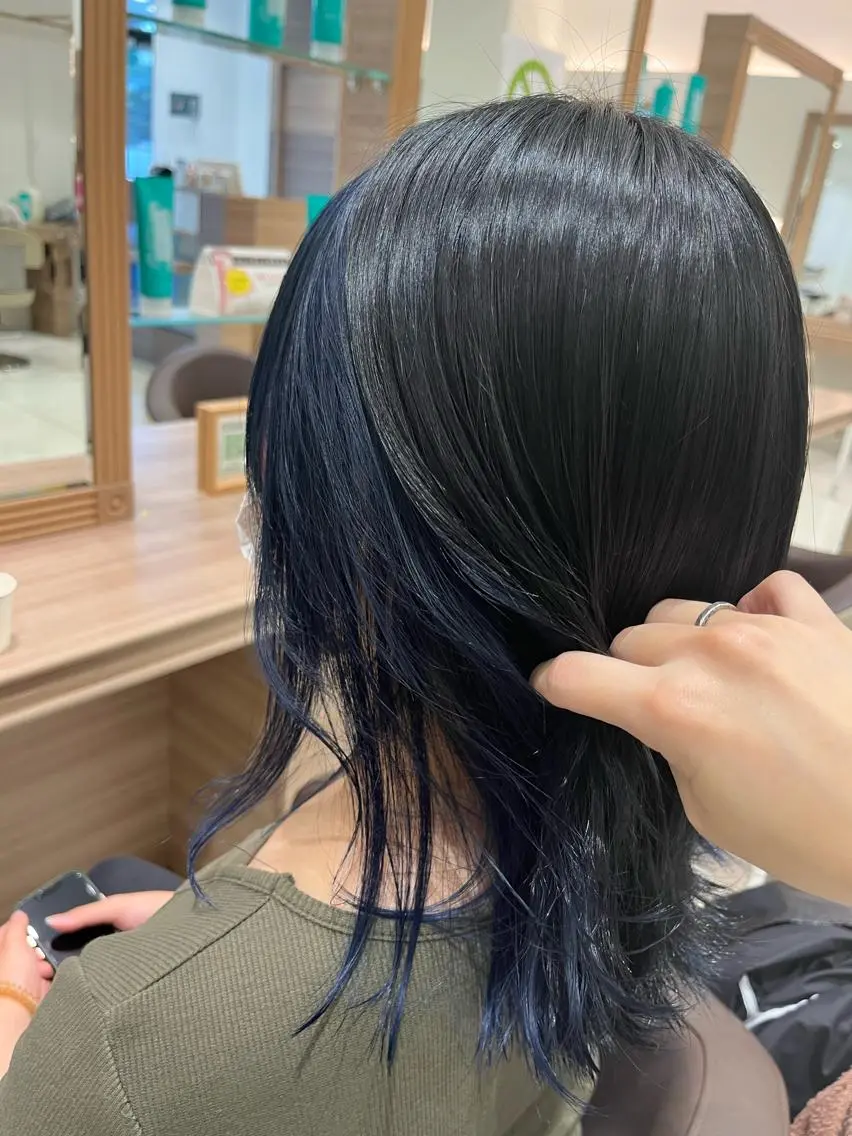ミディアム カラー ミストバング  フェイスフレーミング ツヤ髪カラー💎 佐藤あきのヘアスタイル