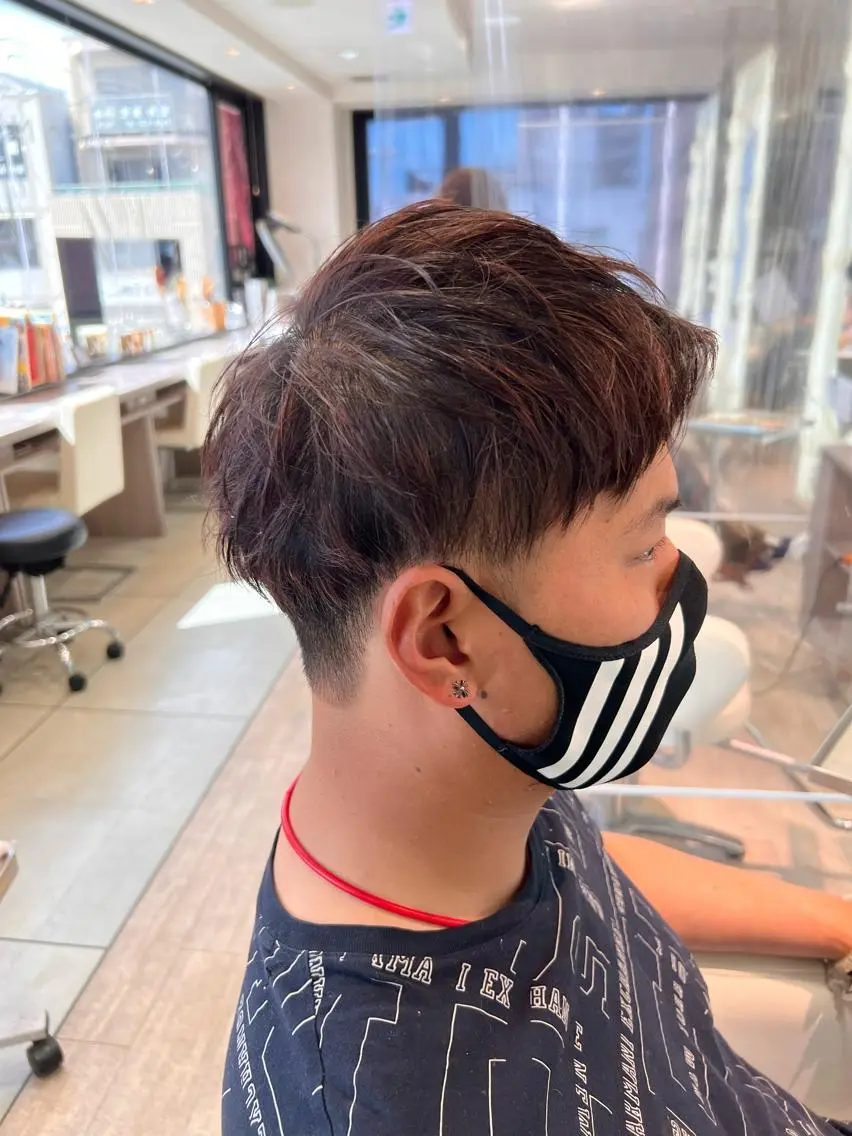 ショート カラー メンズ メンズハイライト ハイライトカラー ピンクカラー ハイライト 柳澤 和也のヘアスタイル