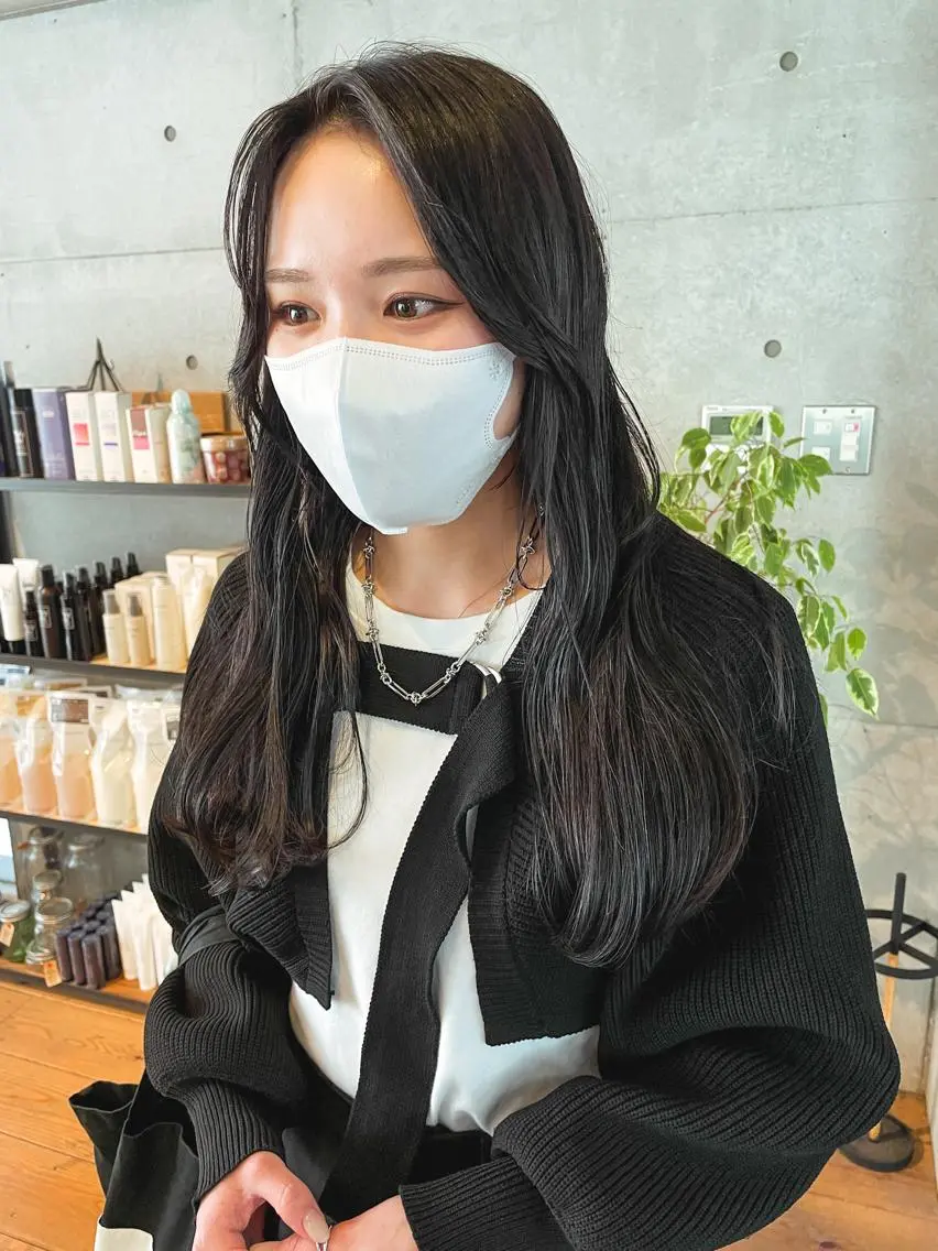 ロング カラー 韓国風ヘア カット ヘアカラー トリートメント ROUTE KOUTAのヘアスタイル