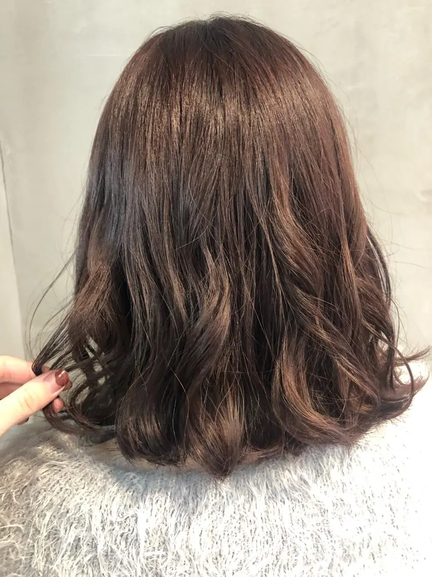 ミディアム カラー パーマ ヘアアレンジ ヘアカラー トリートメント ヘアセット TOKI /透明感/原宿のヘアスタイル