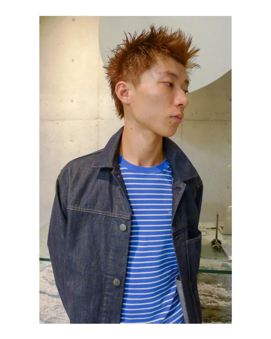 ショート メンズ カラー カット ヘアカラー メンズカット・パーマ eliasのヘアスタイル
