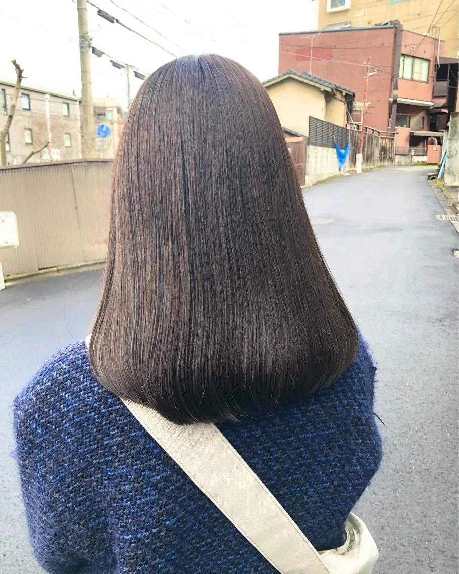 セミロング カラー 中村 魁登のヘアスタイル