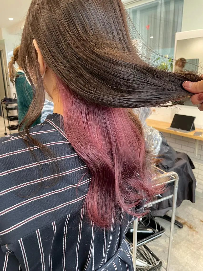 ロング カラー ヘアカラー 京都美容師 塩のヘアスタイル